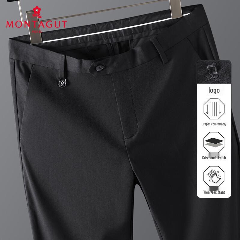 

MONTAGUT Men s Easy-Care Cropped Commuter Trousers 3XL