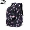 Cherry Blossoms Elementary School Backpack for Girls Black Pink Floral Bookbag Fashion School Bags for Girls Cute Flower Bookbag