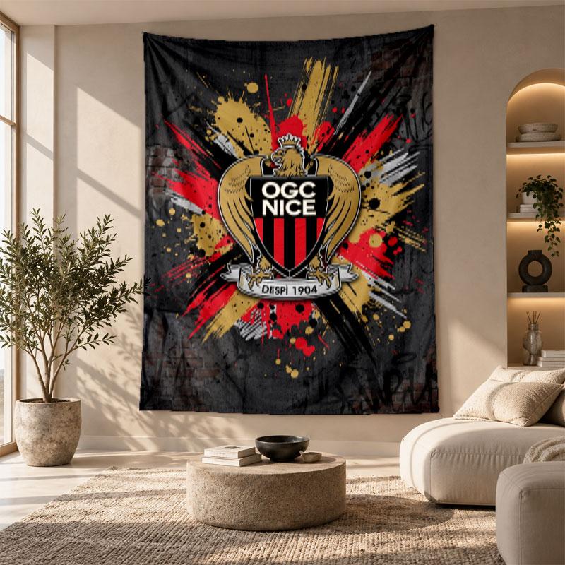 Decorative Tapestry,OGC Nice FC Printed Wall Art, Lightweight Wall Hanging For Bedroom Background
