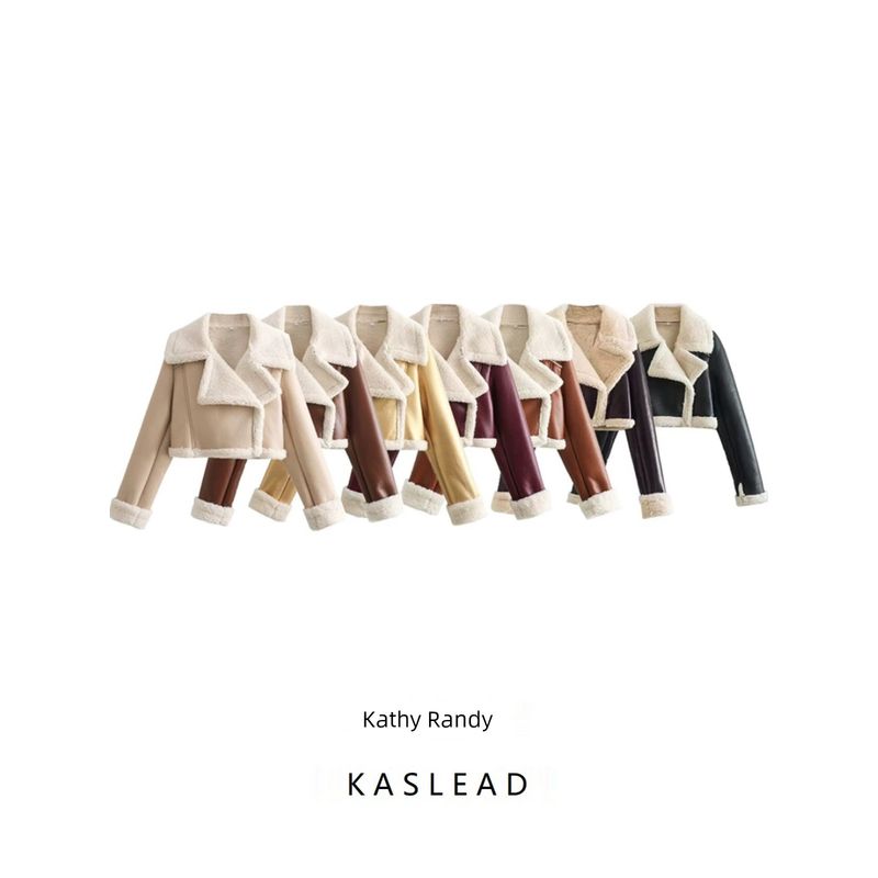 Fashion Kaslead Lapel Short Jacket Outwear