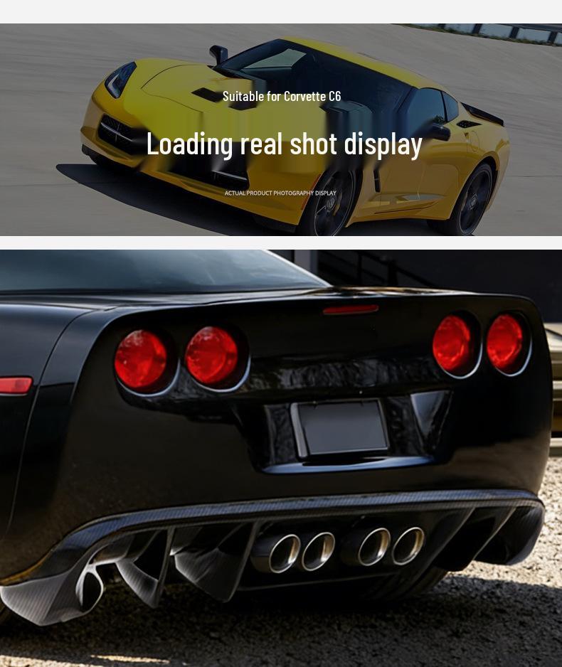 Carbon Fiber Rear Diffuser Lip for 05-13 Chevrolet Corvette C6