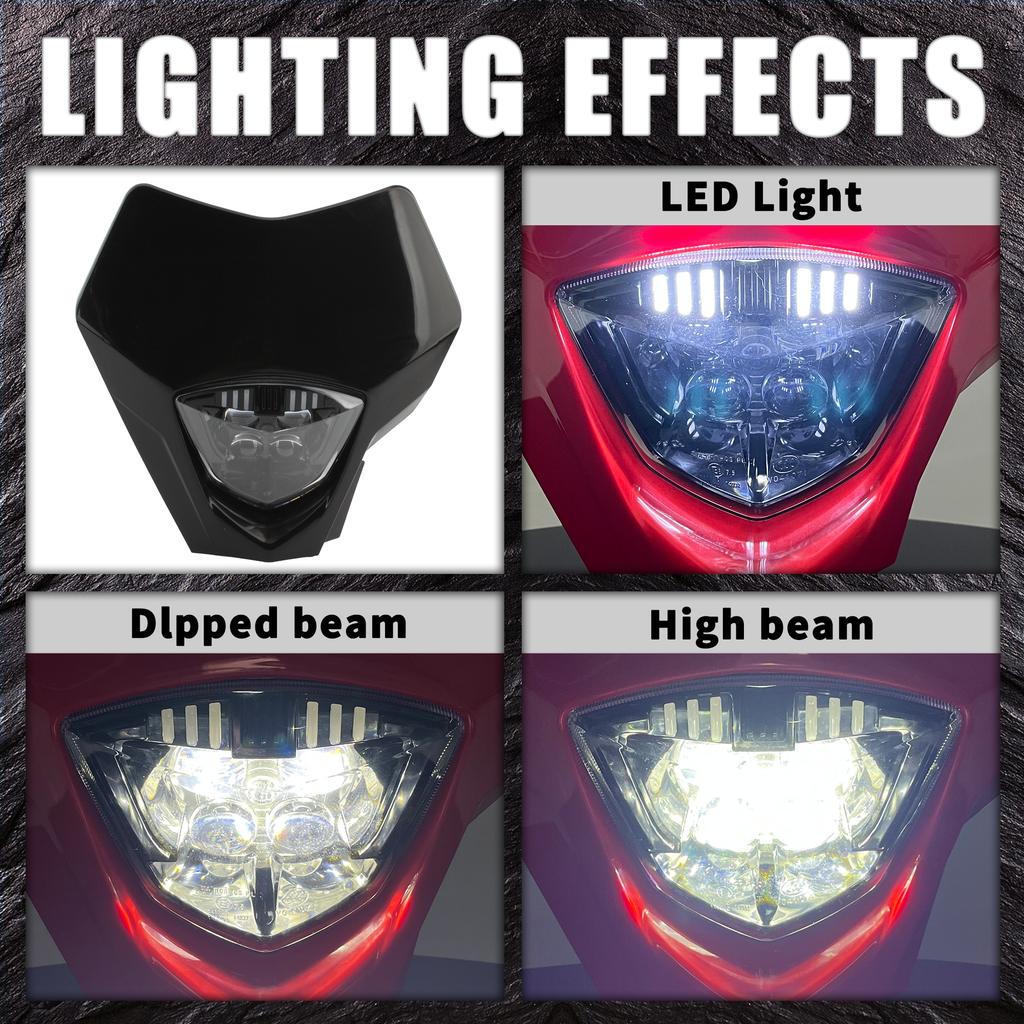 Motorcycle Headlight LED Headlights Wick Motocross Accessories For GAS GAS EC 250 250F 300 350F 21-23 Enduro Dirt Pit Bike Parts