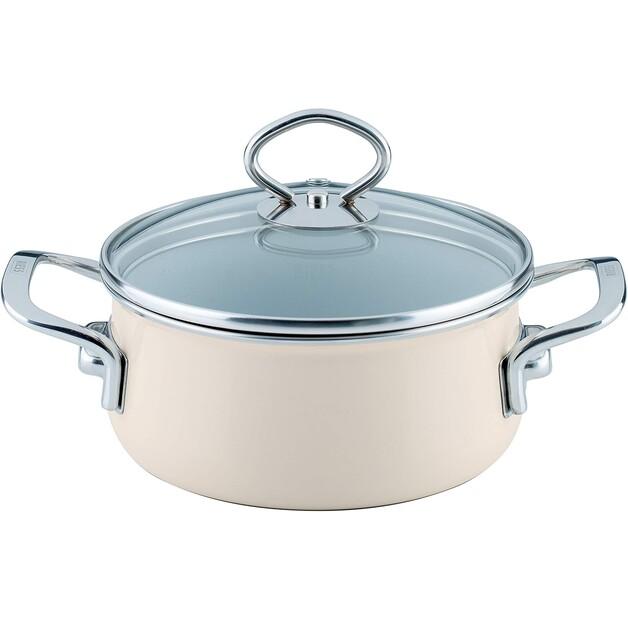 

Сотейник Riess Nouvelle Avorio со стеклянной крышкой 16 см 1 л (0707-011)