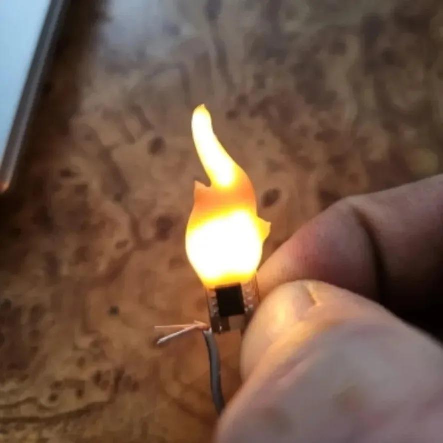 1pcs 30pcs 100pcs Led COB Flash Candles Edison Flame DC 3V-5V Warm White 2200K LED Filament Diode DIY Christmas Party Decoration