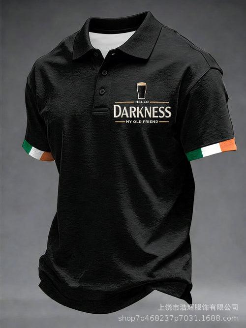 New 3D Printed Men's Retro Fashion Casual Summer Lapel Polo Shirt Top