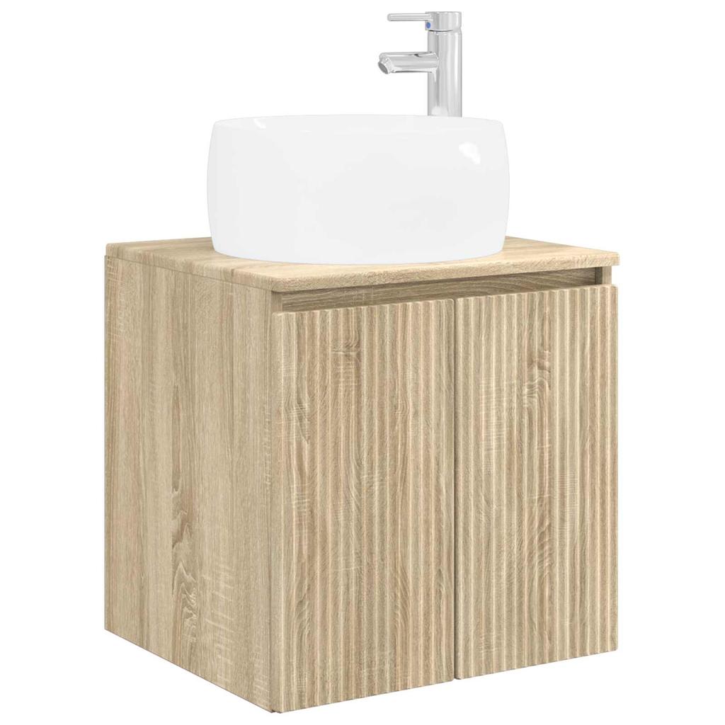 Bathroom Cabinet Set 5 Pcs Sonoma Oak Wood Based Material
