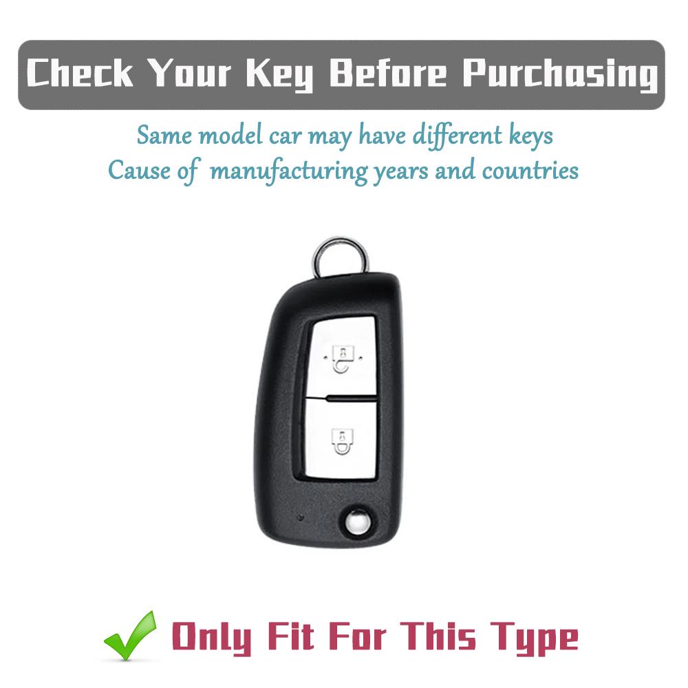 2 Buttons Key Case for Nissan Sylphy Qashqai X-Trail Altima Maxima Kicks Juke Murano Tiida MicraTPU Car Folding Key Case Chain