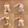 Cartoon Style Bear Plush Keyring With Short Fleece Material For Backpack Accessories