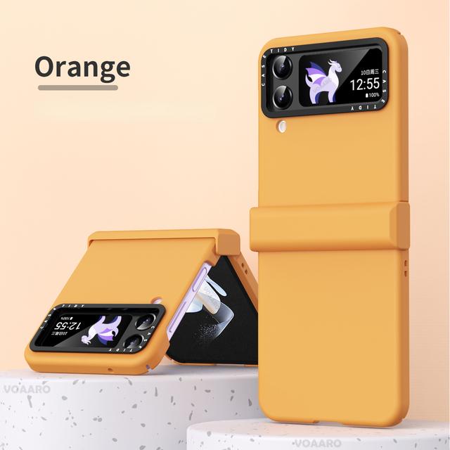 Camera Lens Ring Protector For Samsung Galaxy Z Flip 4 Hinge Case For Samsung Z Flip 3 4 Case Hinge Full Protection Phone Funda