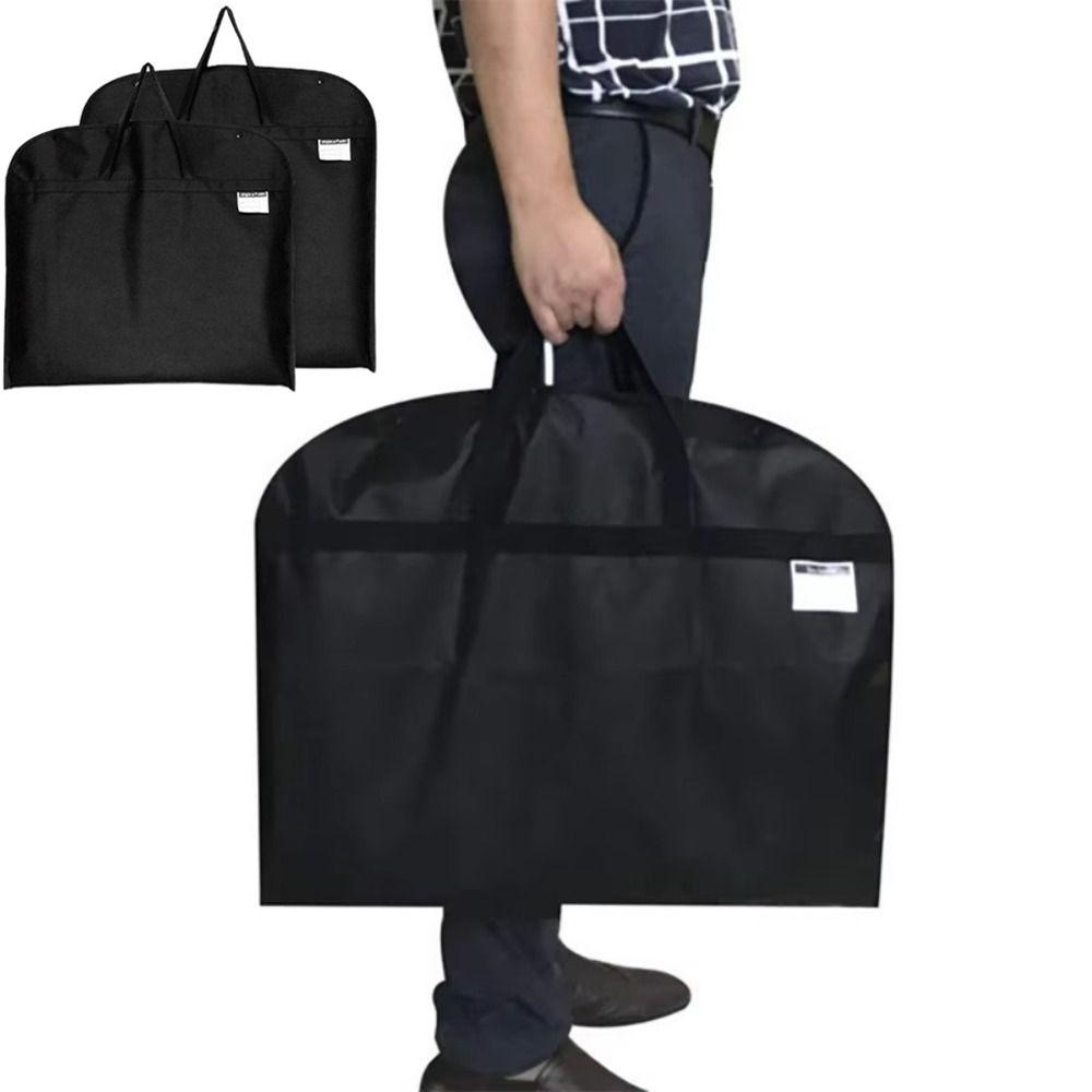 Foldable Garment Bag Black Clothing Dustproof Cover Storage Suit Storage Bag Travel