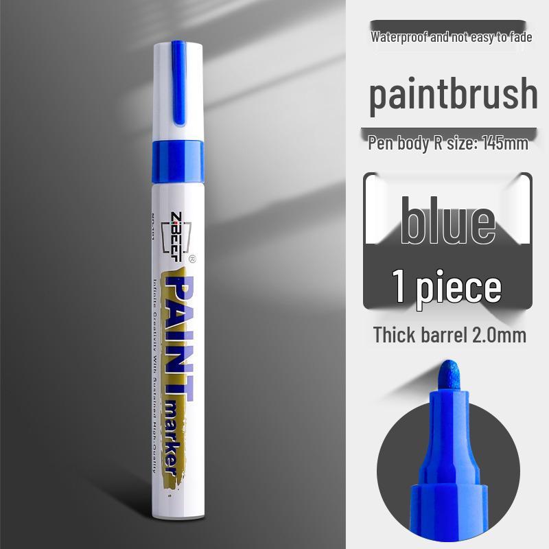 Industrial Colorfast Paint Marker Pen for Tire & Car Touch-Up, White/Black/Gold