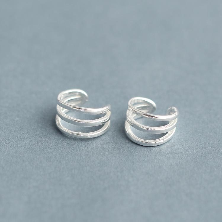 S925 Silver Minimalist Ear Cuff for Women - Korean Fashion, Non-Pierced Cartilage Clip Earring