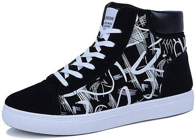 [Emptio] Street High-Top Sneakers Outdoor Walking Fitness Jogging Running Slip-on Sports Training Non-slip Easy To Wear Anti-slip Insole Air Cushion R