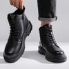 The First Layer of Cowhide Martin Boots Men's Autumn and Winter Velvet Warm Men's Boots Tooling Trend Leather Men's Leather Boots Explosion