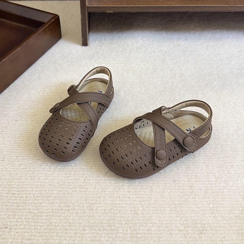 2026 Summer Breathable Hollow-Out Mid-Top Princess Sandals for Toddler Girls Size 18