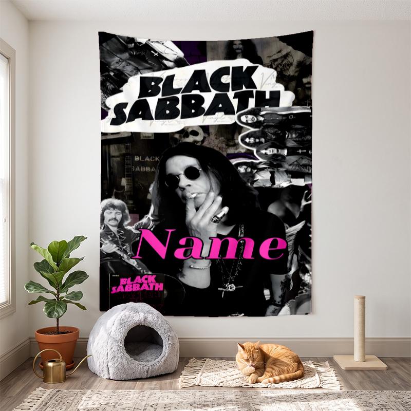 Ozzy Osbourne (5) Customizable Name Decorative Wall Tapestry Ideal Choice for Wall Decor In Bedrooms Living Rooms Dorms and Home