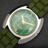 USED VINTAGE SEIKO 5 AUTOMATIC 7025A JAPAN MENS GREEN COLOR DIAL WATCH A433606-2