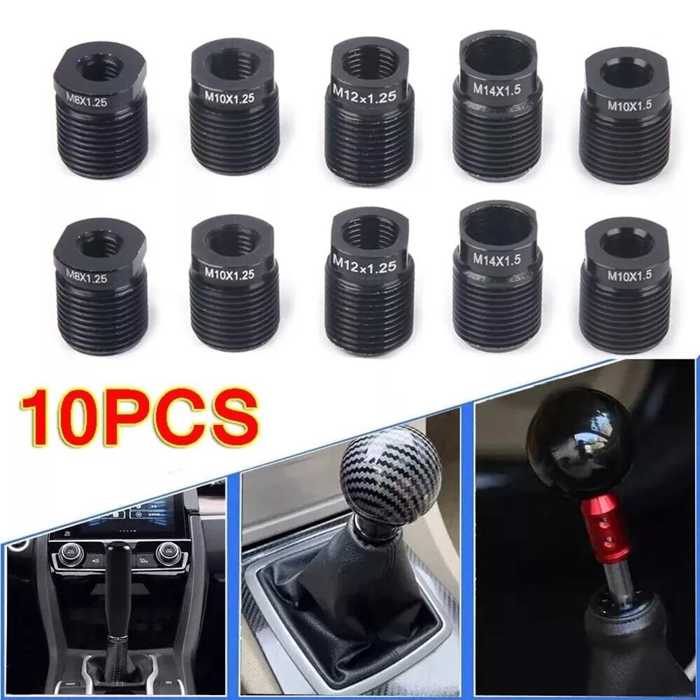 Car Accessory Upgrade 10Pcs Gear Shift Knob Adapters for Vehicle Fitment