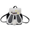 Cute Bunny Ear Fluffy Backpack With Padded Shoulder Straps For Daily Use
