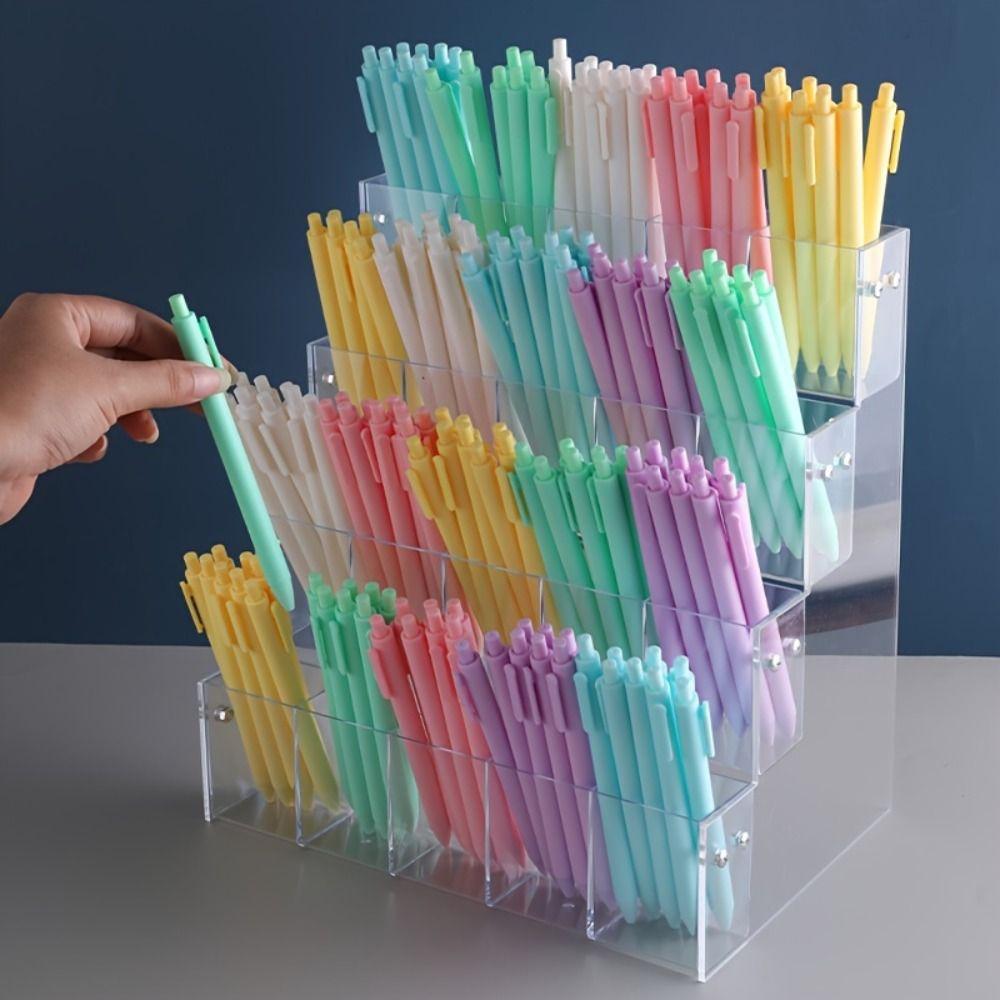 Transparent Mark Pen Holder 2/3/4/5/6 Layer Makeup Brush Holder Brush Storage Rack  Stationery Shop