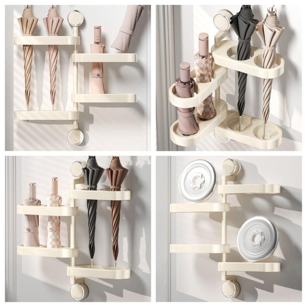 Creative Umbrella Storage Rack Suction Cup Umbrella Organizer Shelf  Door