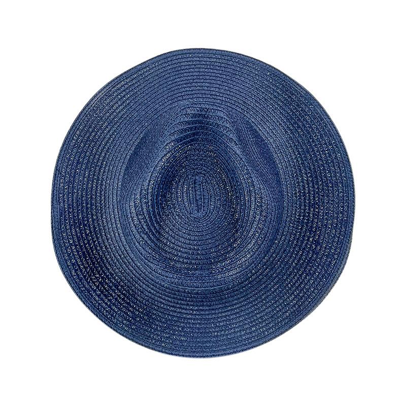 Classic Panama Curled Straw Hat Travel Sunscreen Straw Hat Men and Women Outdoor Breathable Beach Sun Hat