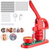 Button Maker Machine, 58 Mm, Plastic Pin Maker with 100pcs Button Parts, Circle Cutter and Hex Wrenches, Reinforced Ergonomic Handle