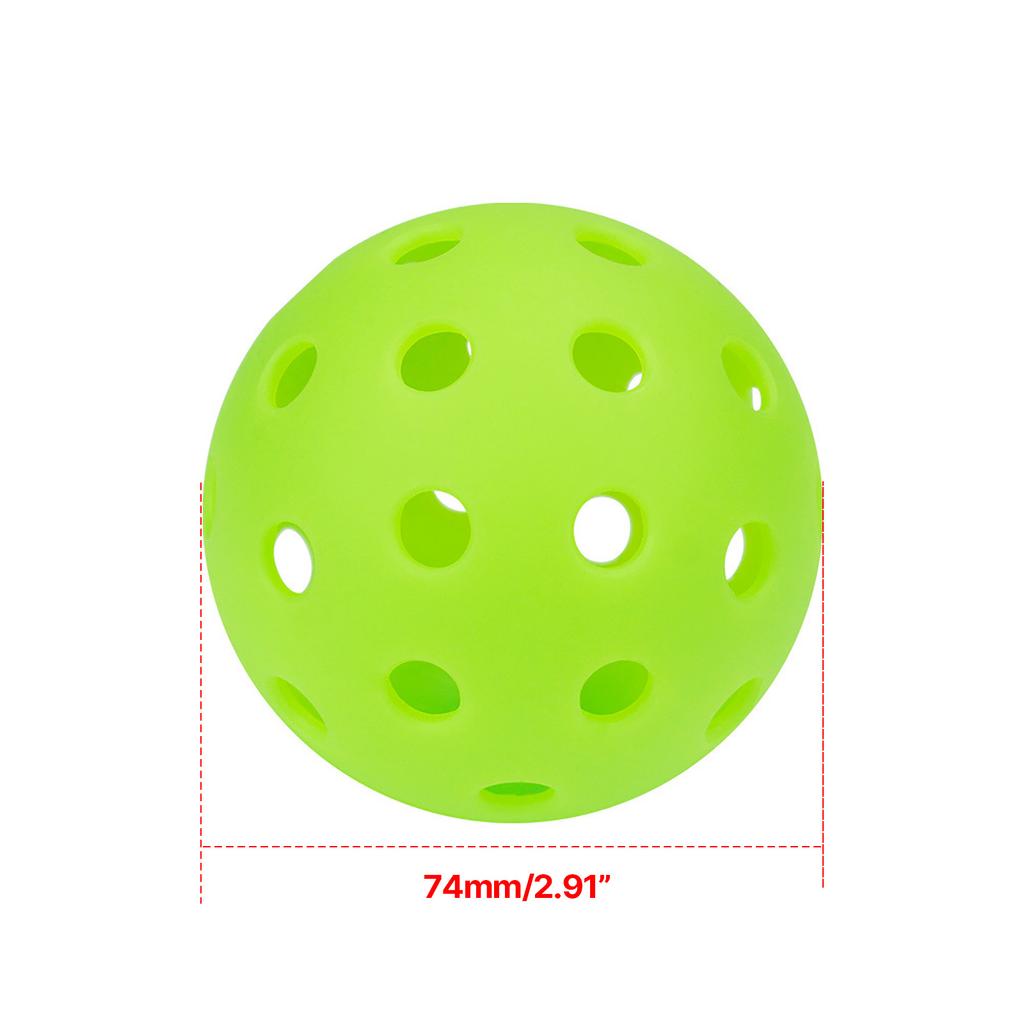 3Pcs/set Colorful Pickleball Ball 40 Holes Small Drilled Holes, Glow in The Dark Pickleballs Outdoor Picklebal Ball Set
