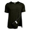 Herren Kurzarm-Regenerationsshirt mit durchgehender Knopfleiste und abnehmbaren Seiten Adaptives Oberteil zur Unterstützung der Mobilität