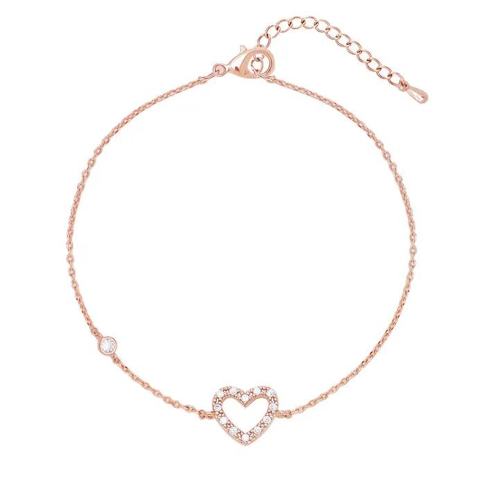 Romantic Heart BL253B1200 Women's Bracelet Cubic Heart Point Daily Rose Gift Bracelet