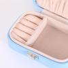 Pastel Double-layer Jewelry Storage Box for Earrings, Rings, and Necklaces - Portable PU Case
