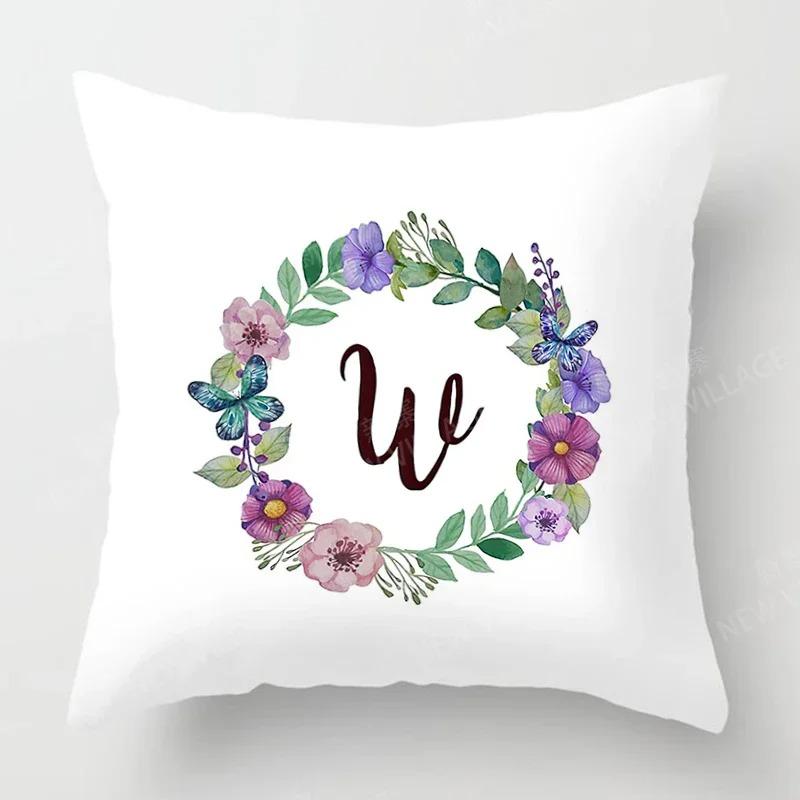 Home Decor Letter Pattern Pillowcase Bedroom Living Room Sofa Cushion Cover