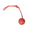 Durable Elastic Dog Toy Ball with Teething Rope Knot - Solid Pet Play Ball