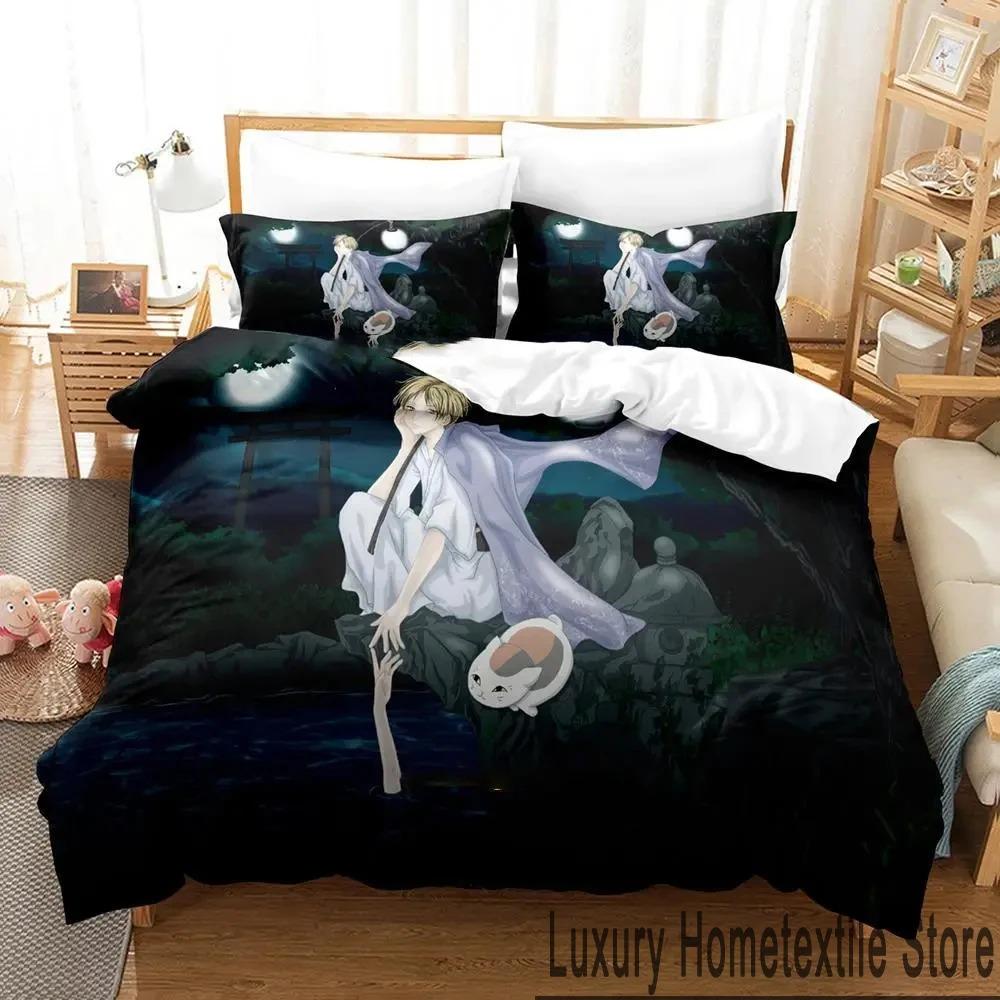 3D Print Anime Natsumes Book of Friends Bedding Set Boys Girls Twin Queen King Size Duvet Cover Pillowcase Bed Boys Adult