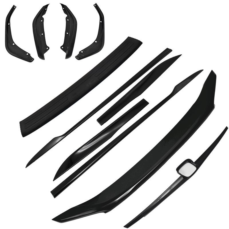 10th Gen Civic Modified Parts: Door Side Trim, Corner Cover, Rear Spoiler, Rear Door Trim, Body Kit