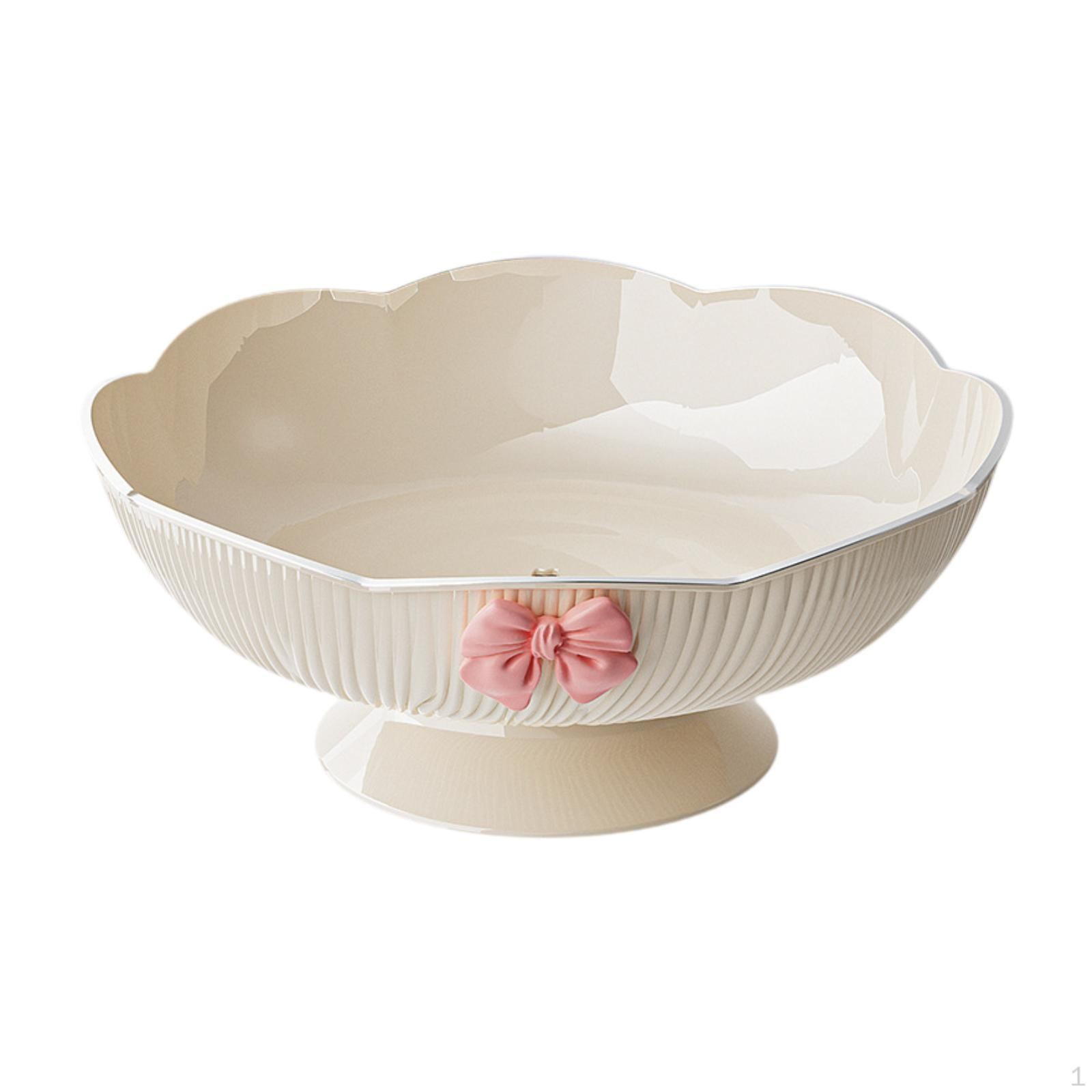 Bowl for Serving Fruit, Snacks with Drainage Holes, Decorative Pedestal Entryway, . белый