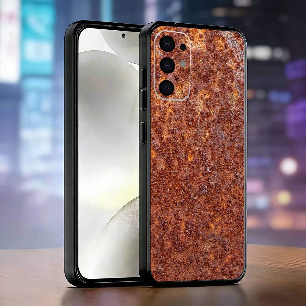 Retro Industrial Style Rusty Phone Case For Samsung S25,S24,S21,S22,S23,S30,Ultra,S20,Plus,Fe,Soft Silicone Black Cover