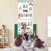 Boho Rainbow Classroom Door Cover Decoration Set Welcome Banner Wall Door Colorful Classroom Decorations for Kindergarten Preschool Elementary Middle