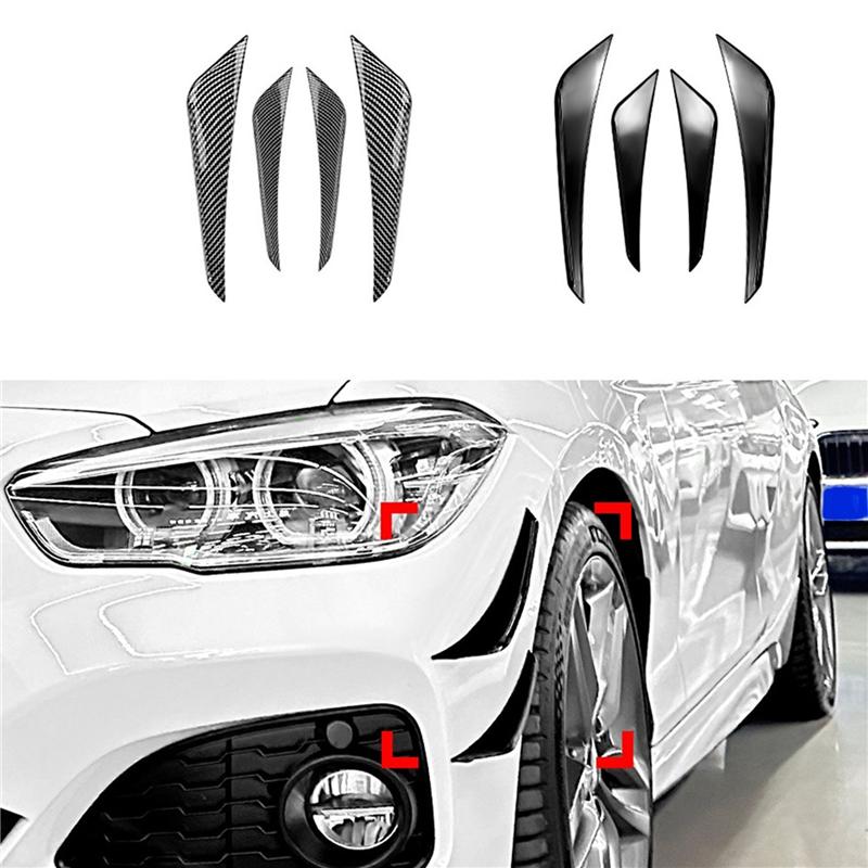 Car Front Bumper Outer Side Splitter Spoiler Canard Trim For BMW 1 Series F20 F21 M Sport 2015-