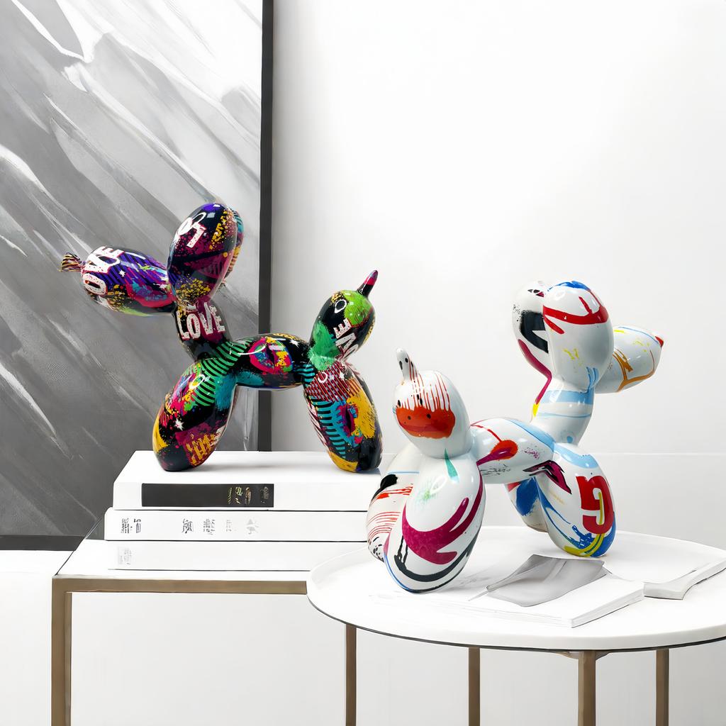 Nordic Balloon Dog Ornaments Simple and Elegant Unique Resin Crafts Home Living Room TV Cabinet Tabletop Decorations