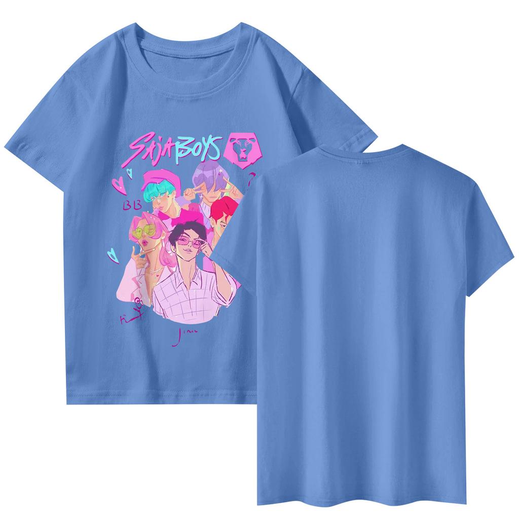 Fashionable Round Neck Short Sleeve Work Clothes Printed Tops For Womens Summer Tops