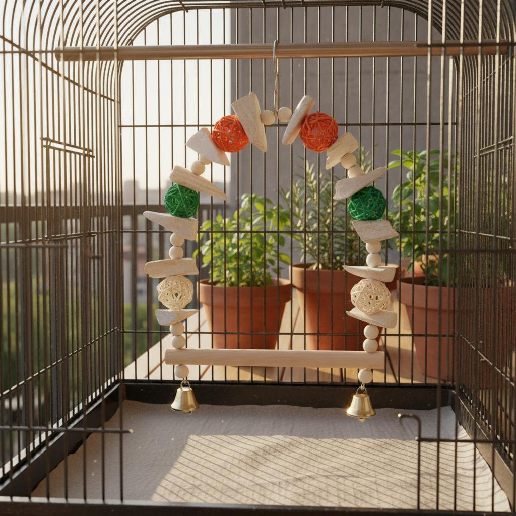 Parrot Enclosure Toy Calcium Support Bird Gnaw Toy Pet Supply Gnaw Resistant Exercise and Play for Aviary