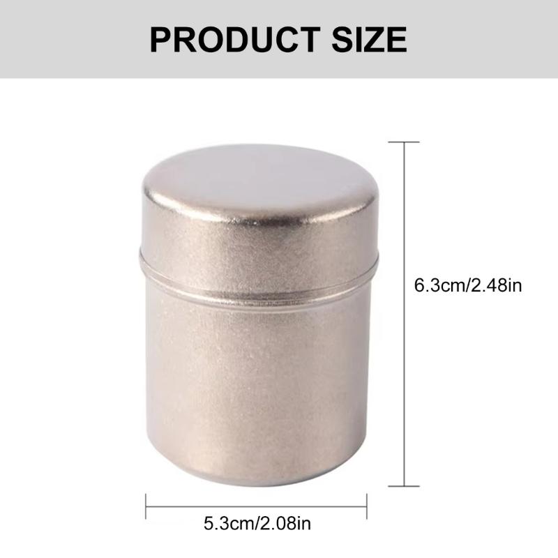 Portable Metal Powder Canister 120ml Moisture Proof Kitchens Spices Storage Containers For Camping Hiking
