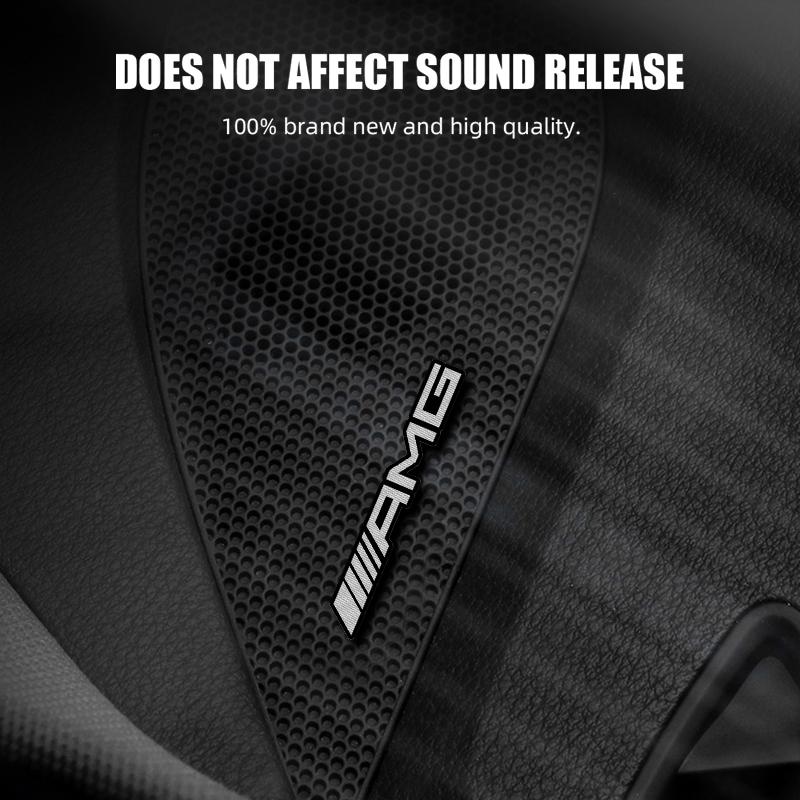 3D Car Styling Sticker Aluminum Emblem Interior Speaker Audio Badge for Mercedes Benz Amg W204 W205 W212 W209 W202 W220 WD1