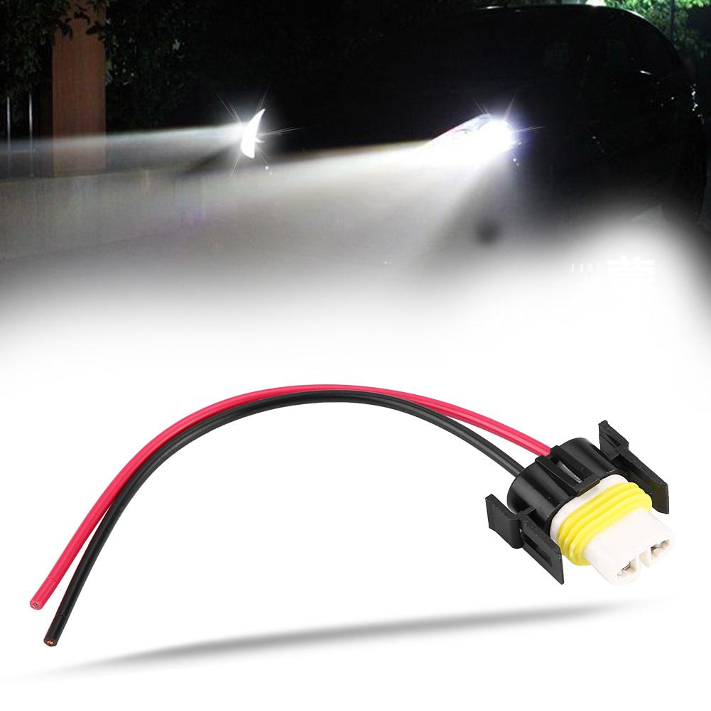 H11 Headlight Fog Lamp Retrofit Wiring Harness Female Sockets Plug Ceramics Connector Adapter