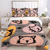 3pcs Cat Faces Bedding Set, Breathable and Soft, Suitable for All Seasons, Ideal for Home Use, Suitable for Bedroom Decor 21159