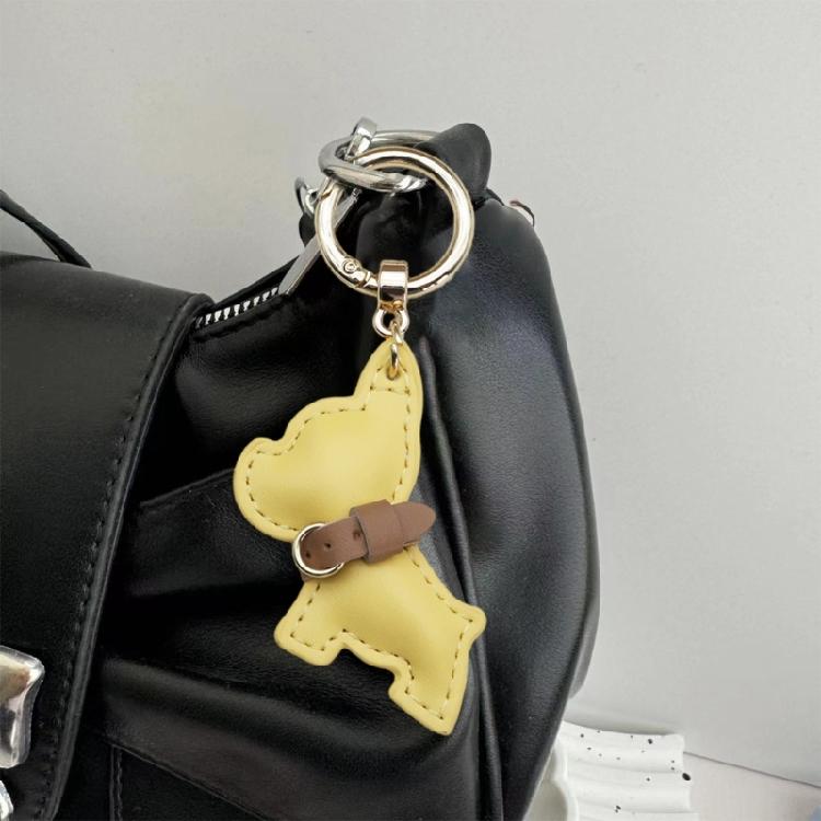 Fun And Functional PU Leather French Bulldog Keychain for Fashion Enthusiasts Phone Chain Pendant Keyring