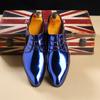 Fashion Shiny Patent Leather Oxford Shoes for Men Business Wedding Shoe Pointed Office Party Shoes Hair Stylist Leather Shoes