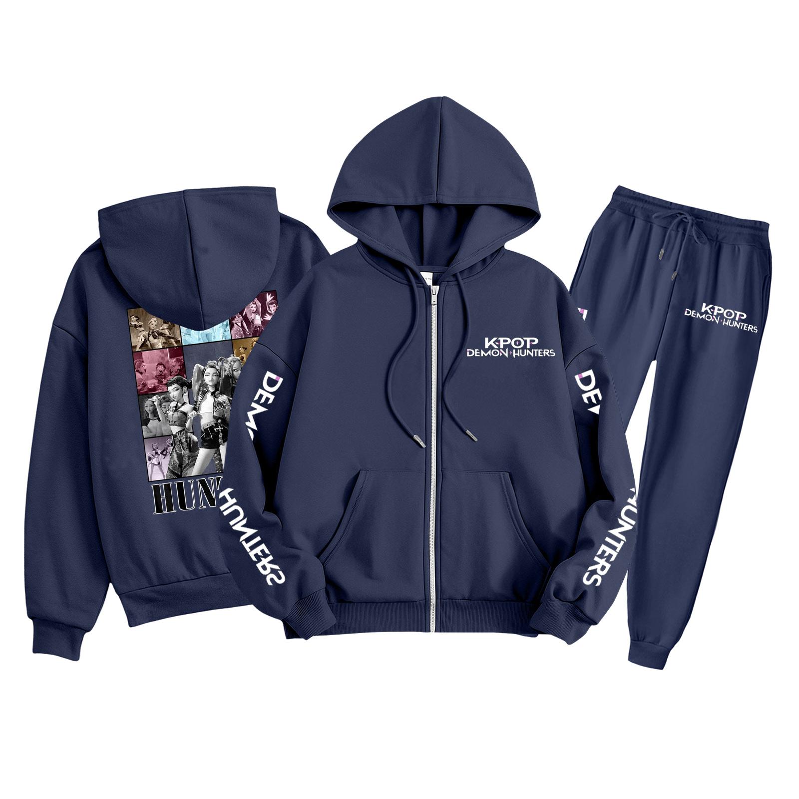 

Детская мода Толстовка с длинным рукавом, на молнии, с капюшоном, спортивные штаны с принтом, комплект толстовки с карманами 100