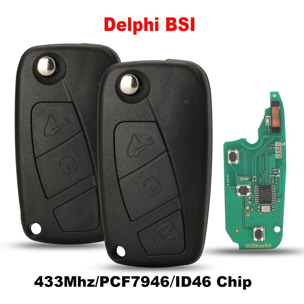 jingyuqin Car Key For FIAT doblo qubo 500 Punto Evo Grande fiorino For Peugeot bipper Citroen Nemo vauxhall combo For Ford KA